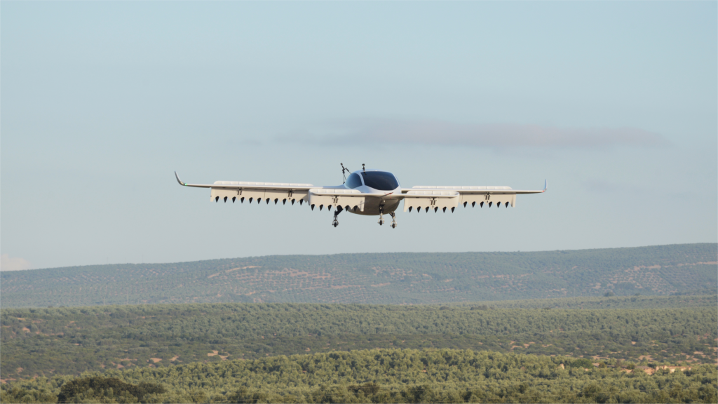 Test flights of air taxi drones over Jaen. Image: copyright Lilium
